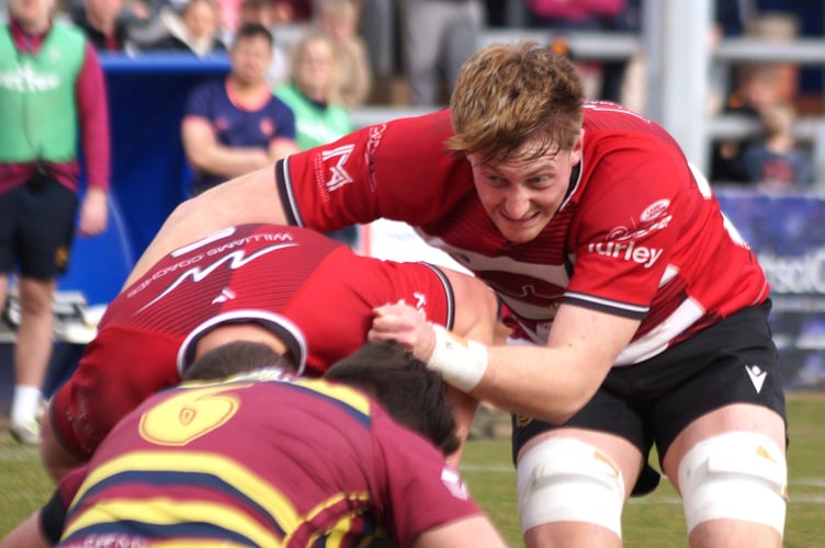 Tom Offa - the young forward worked hard and pressurised the opposition line-out