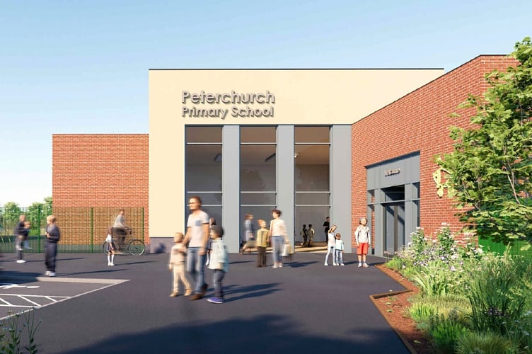 The school will have a simple exterior in contrasting finishes