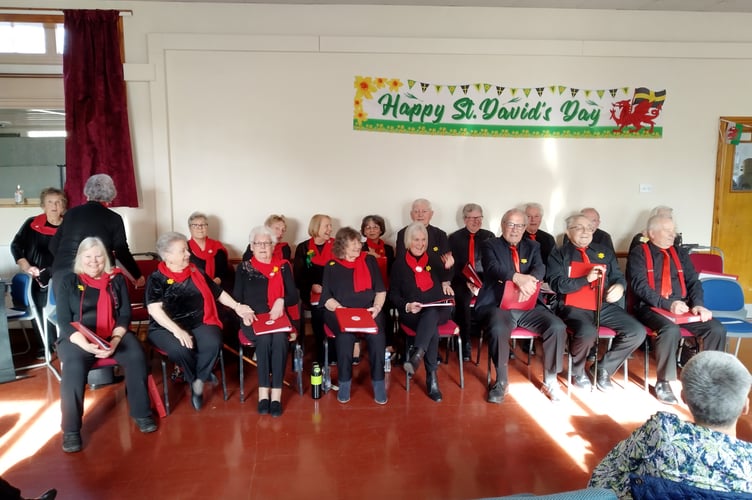 The Bracken Singers performed a selection of songs to mark St David’s Day