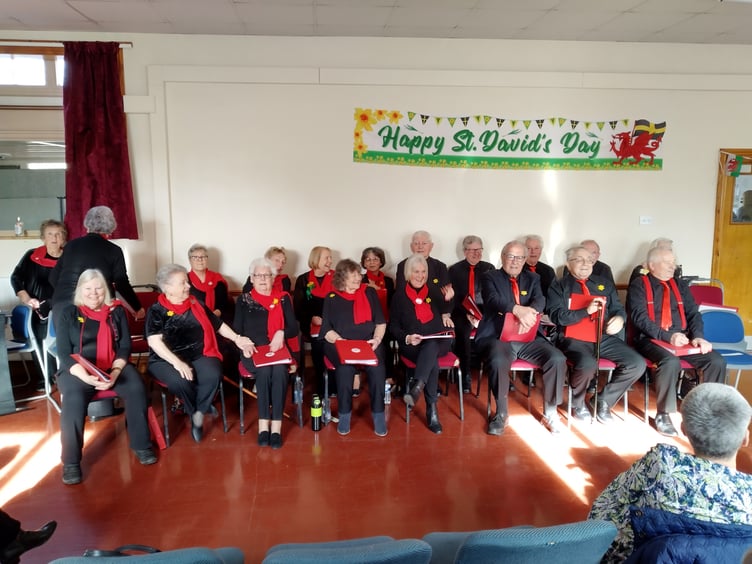 The Bracken Singers performed a selection of songs to mark St David’s Day