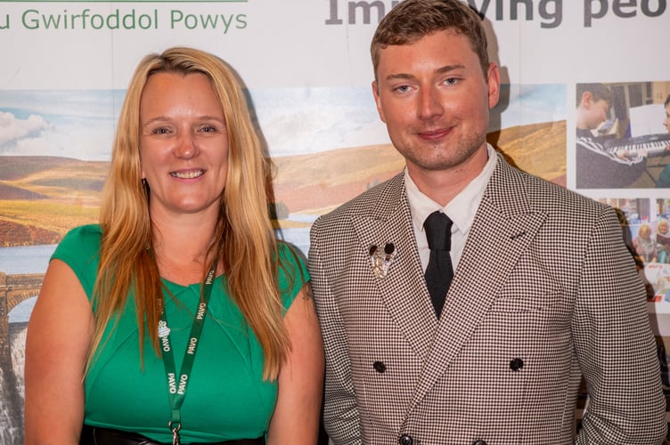 Clair Swales, PAVO CEO, with Jamie Burt, PAVO Chair of Trustees (Copyright: Lewis Chatfield)