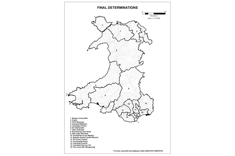 The constituencies for the 2026 Senedd elections