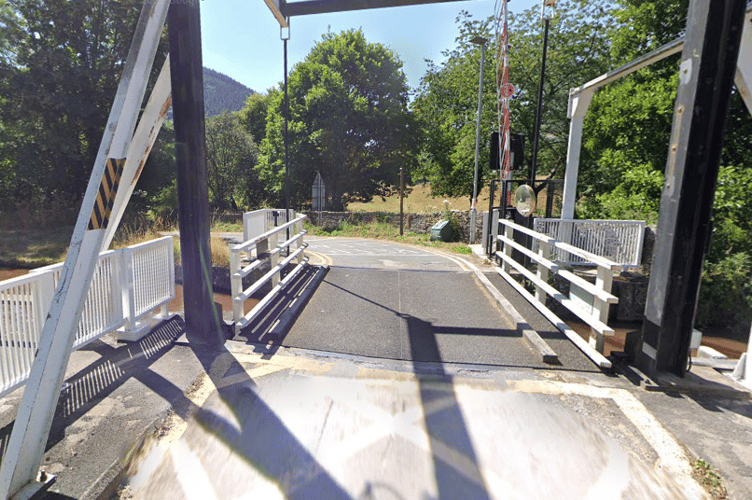 The lifting bridge at Talybont-on-Usk