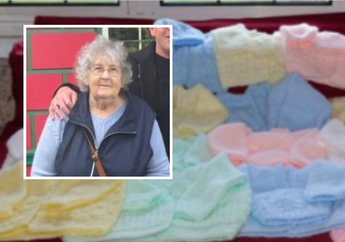 Iris knits clothes for sick and premature children