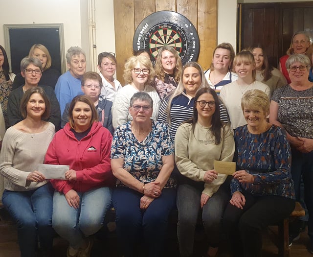 Penybont darts tournaments raise £505 for local good causes