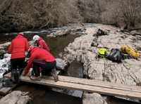 Woman airlifted after accident in waterfall area