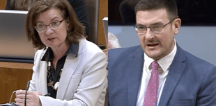 WATCH: MS Evans presses First Minister on pylon proposals