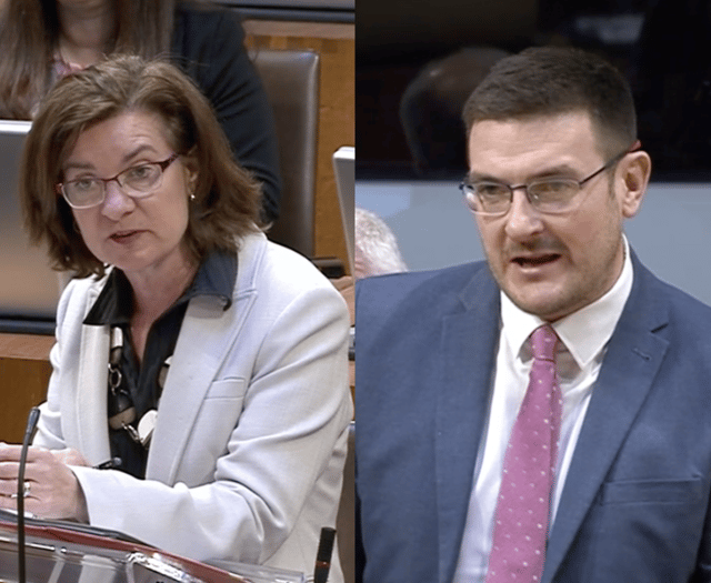 WATCH: MS Evans presses First Minister on pylon proposals