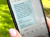 Welsh Ambulance Service launches updated SMS service