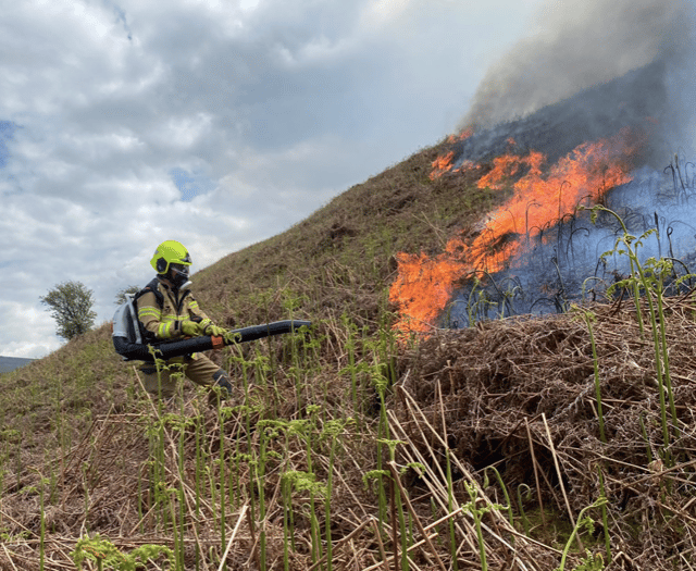 Cwmdu grass fire destroys 300 x 500 metre grassland area
