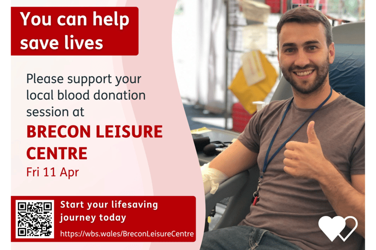 Give blood in Brecon