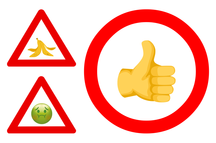 Can you guess what these mean? Some of the emoji road signs set to be trialled in Brecon