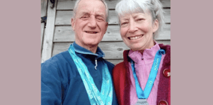 Couple's swim raises £1,700 despite health issues