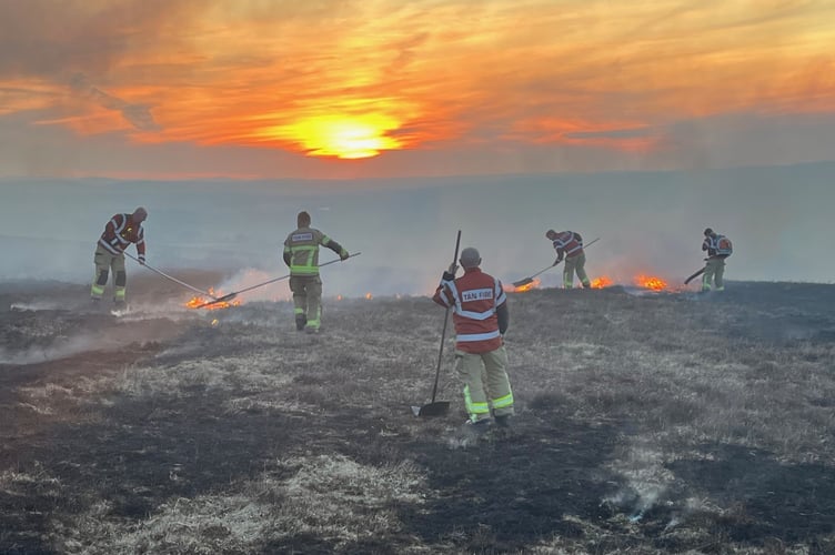 Fire crews and control room staff have been commended for their work in tackling the surge in grass fires