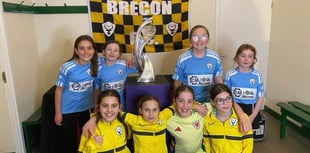 Women's Euros trophy visits Brecon FC Juniors