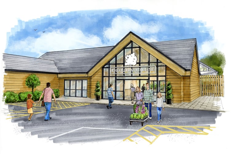 An artistic view of the new entrance