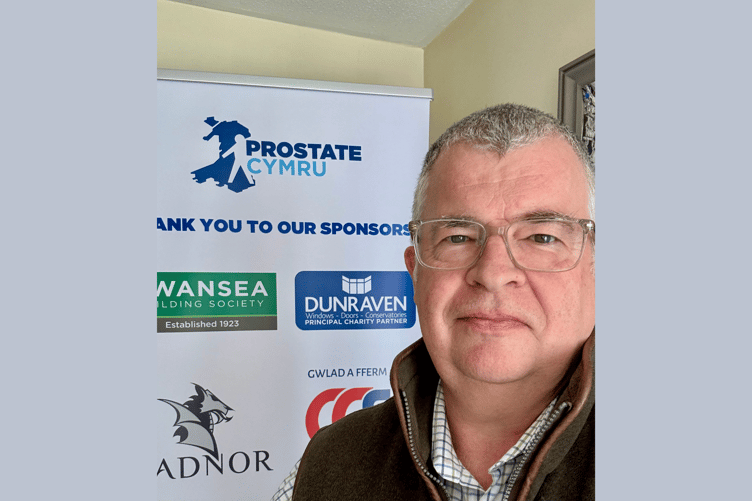 Cllr Iain McIntosh at the Prostate Cymru PSA testing event in Brecon, where more than 400 men participated in the important health initiative