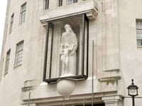 BBC reinstalls controversial artist's sculpture after attack