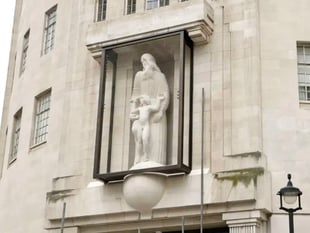 BBC reinstalls controversial artist's sculpture after attack