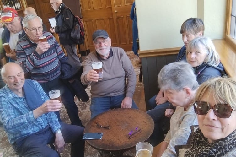 A well-earned refreshments break during a busy day of exploring