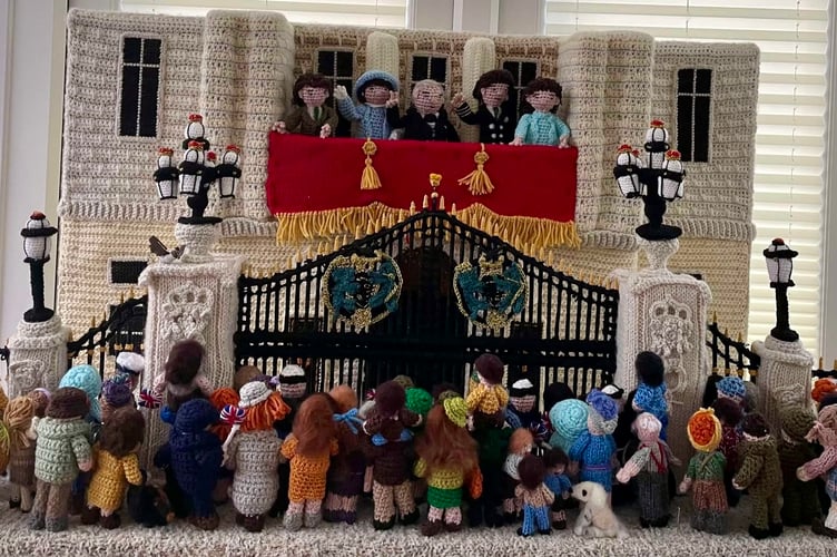 A sneak preview of the VE Day installation which will be unveiled at Wonderwool Wales