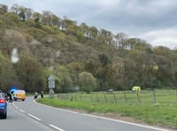 A483 near Llandrindod Wells closed due to collision