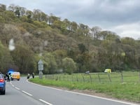 A483 near Llandrindod Wells closed due to collision