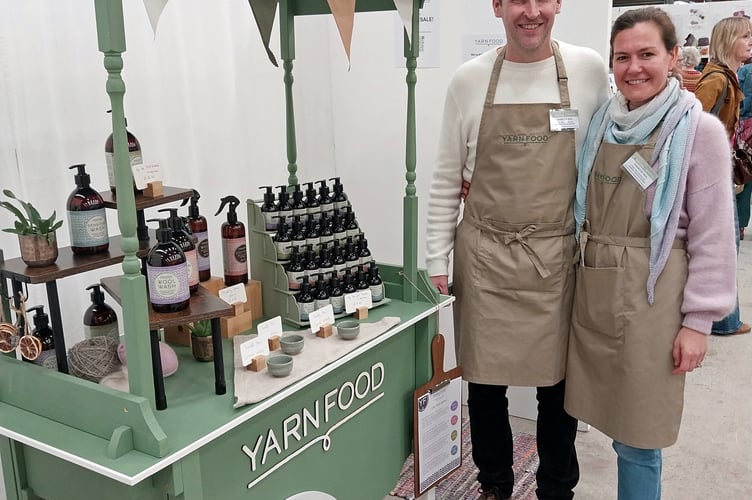 One of the new exhibitors was Yarn Food, launched by Oliver and Helene Lucas 