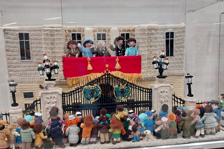 The Buckingham Palace VE Day celebration panel in the ‘Britain at War’ exhibition
