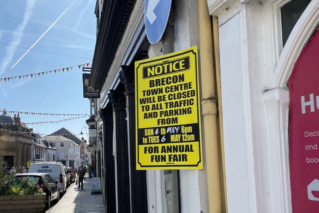 Town centre closed to all traffic for annual fun fair