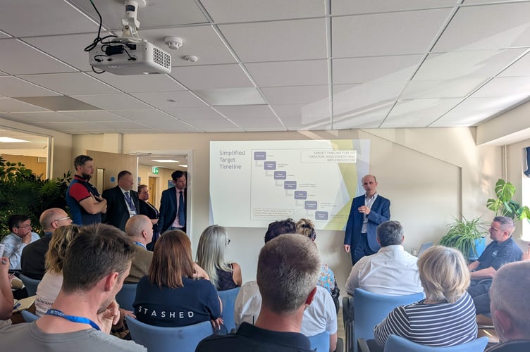 Attendees at the launch of the Mid Wales Commercial Property Investment Fund