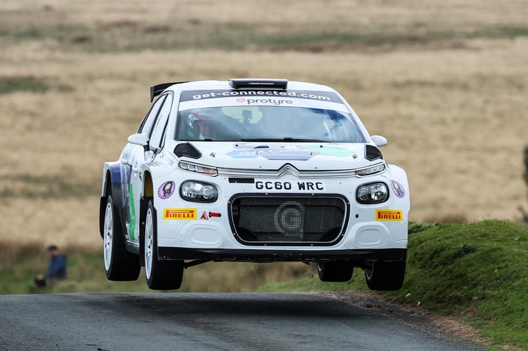 Damian Cole and Paul Spooner in their Citroen C3 Rally2 
