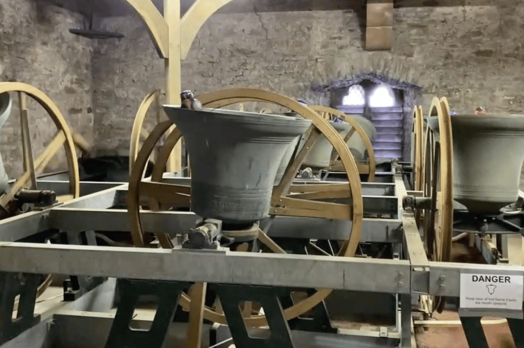 The bells at Brecon Cathedral