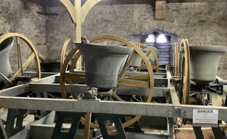 The bells at Brecon Cathedral