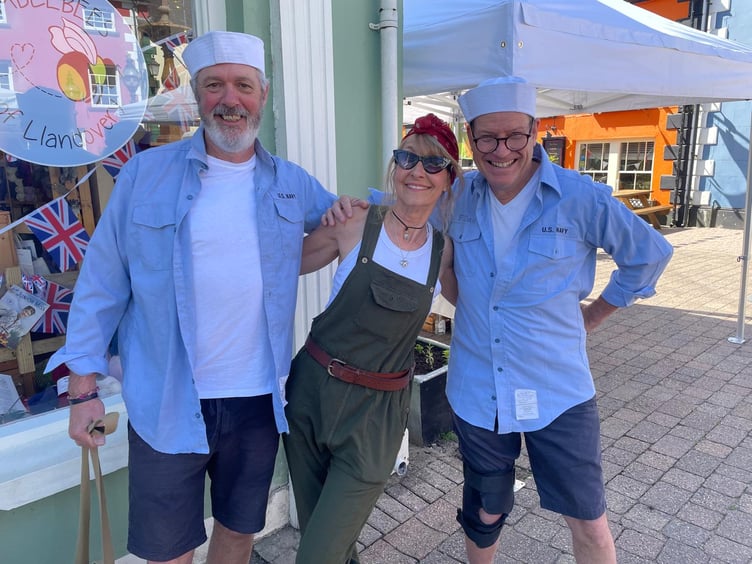 Customers dressed up for the occasion