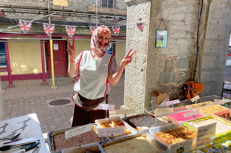 The traders also got into the spirit of the day