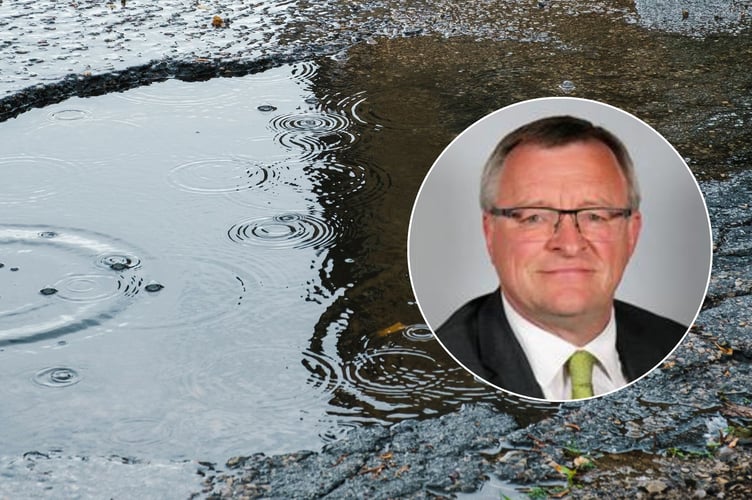 Cllr William Powell is calling for better awareness of pothole compensation claims