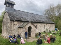 Walkers tour local art studios as part of Talgarth Walking Festival