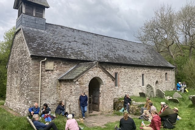 Walkers tour local art studios as part of Talgarth Walking Festival
