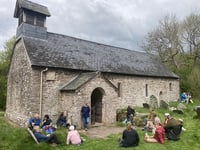Walkers tour local art studios as part of Talgarth Walking Festival