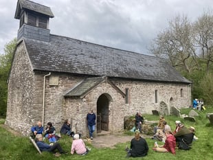 Walkers tour local art studios as part of Talgarth Walking Festival