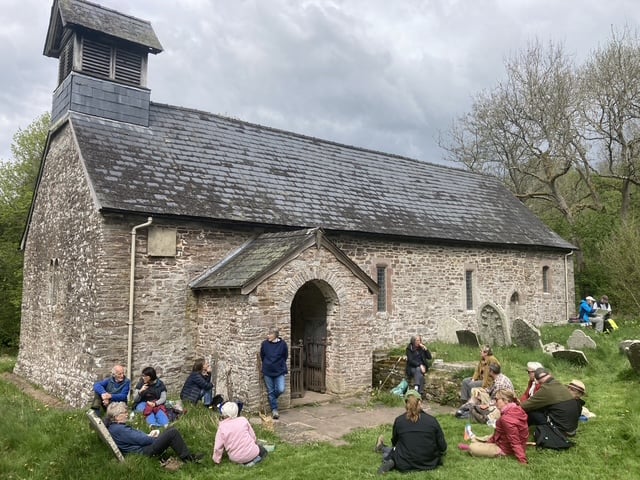 Walkers tour local art studios as part of Talgarth Walking Festival