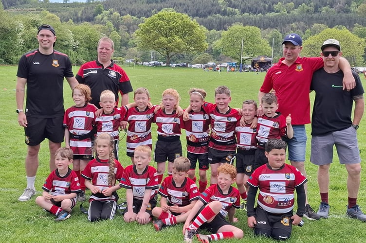 Brecon under-7s and coaches