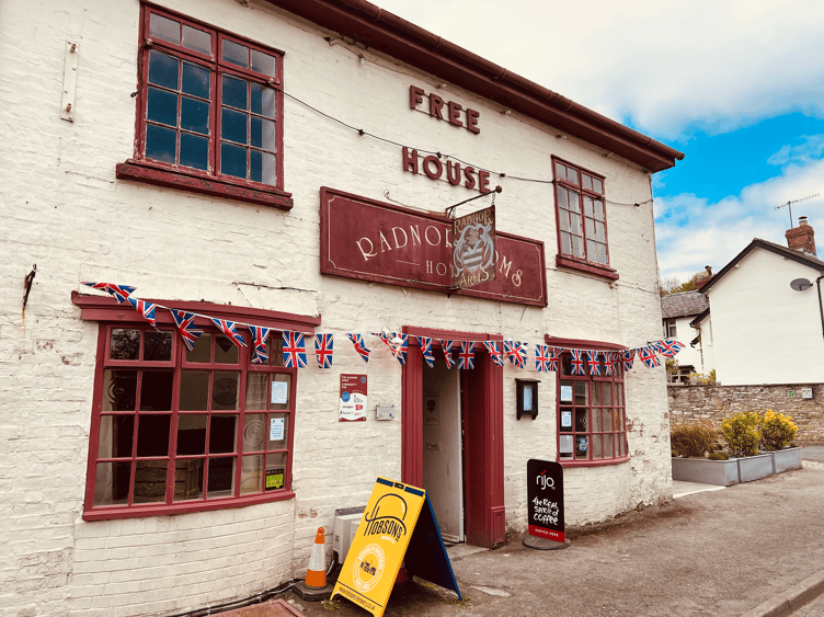The recently reopened village pub in New Radnor, The Radnor Arms, celebrates today by opening a day early.