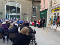 School pupils and town councillor perform poetry pieces for VE Day