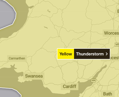 Possible thunderstorm to hit Wales this afternoon