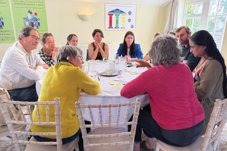 One of the deliberation tables included Marie Brousseau-Navarro and Cllr Jackie Charlton