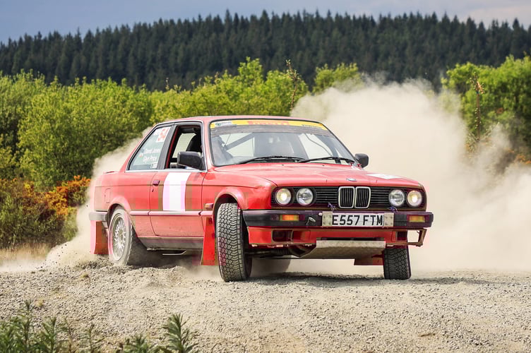 Dai 'Block' Jones and Glyn Price wheeled out their Roger Albert Clark BMW for an airing