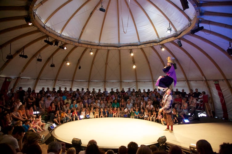 The White Tent returns to Presteigne – home to fairy tales, circus, and theatre magic.