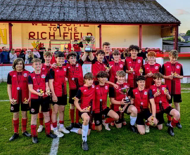 Talgarth under-14s celebrate historic double in debut season